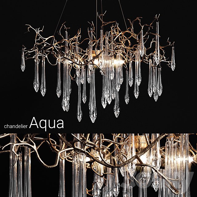 Chandelier serip aqua