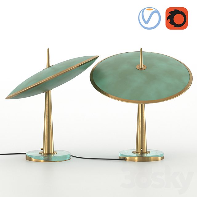 Max Ingrand Fontana Arte Disco Table Lamp