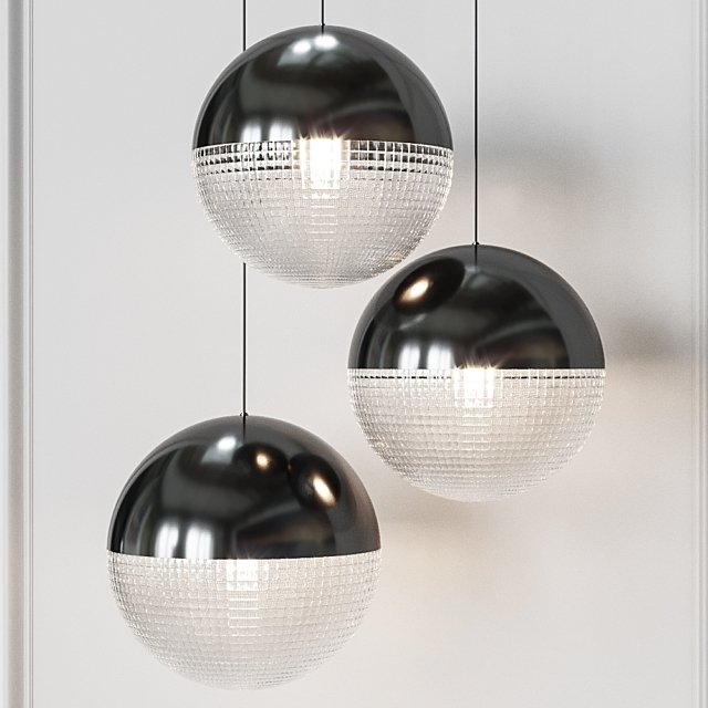 Pendant lamp Lee Broom LENS FLAIR PENDANT Matte Black