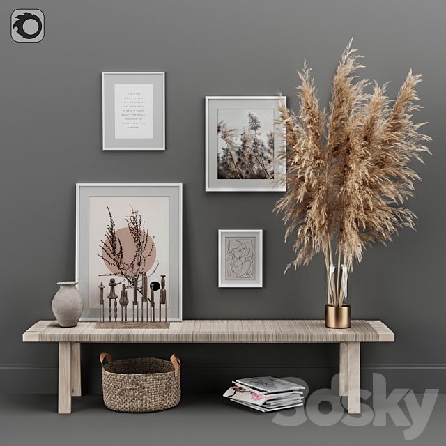 Decoration Set 02 pampas & Console