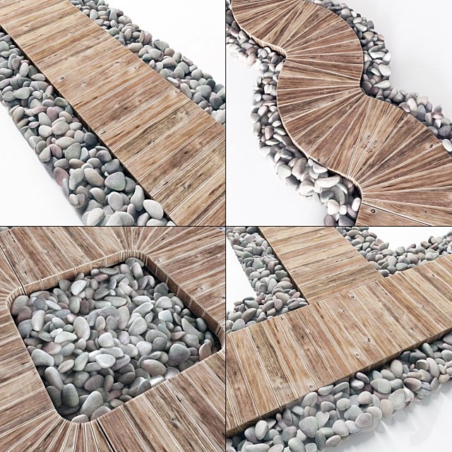 Pebble lawn flooring