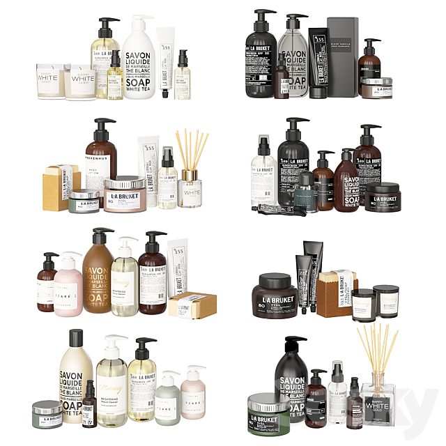 Bathroom Black and White Cosmetics