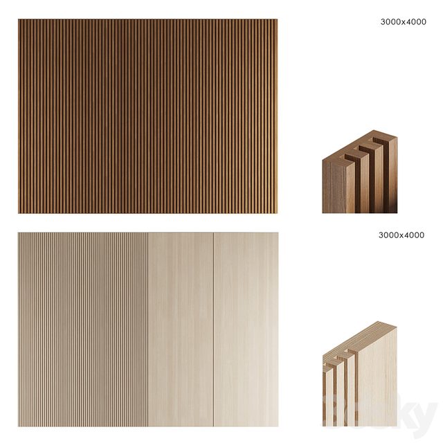 Wood panels set 1
