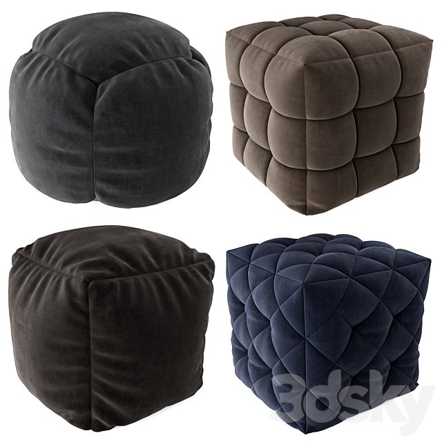 Pouf set | Set of four poufs