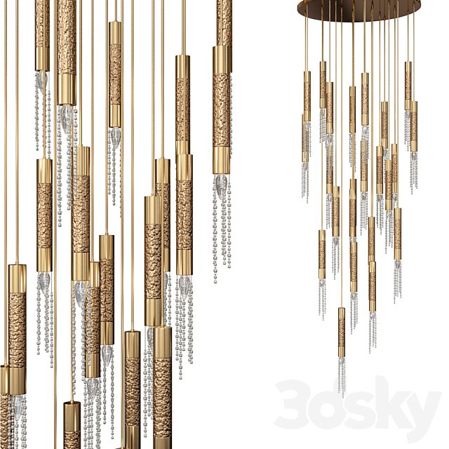 Nodes 8 Light Linear Chandelier