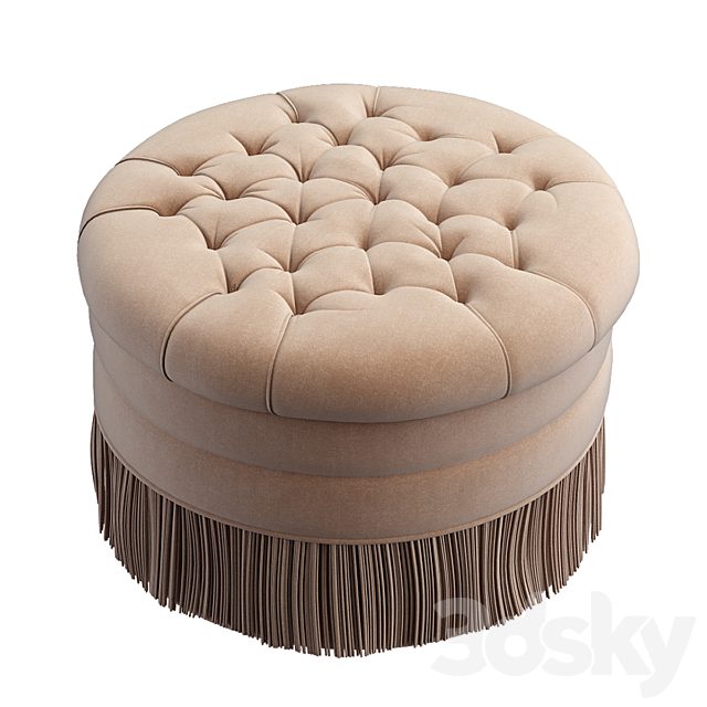 Round Tufted Ottoman
