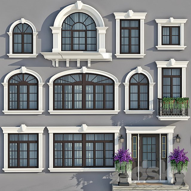 Windows and doors in the style of modern classics