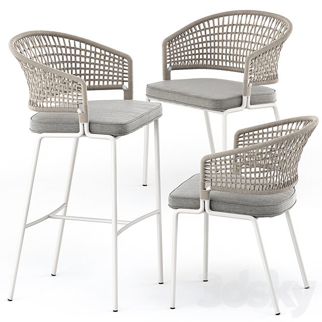 CTR armchair, CTR bar chair by Tribu