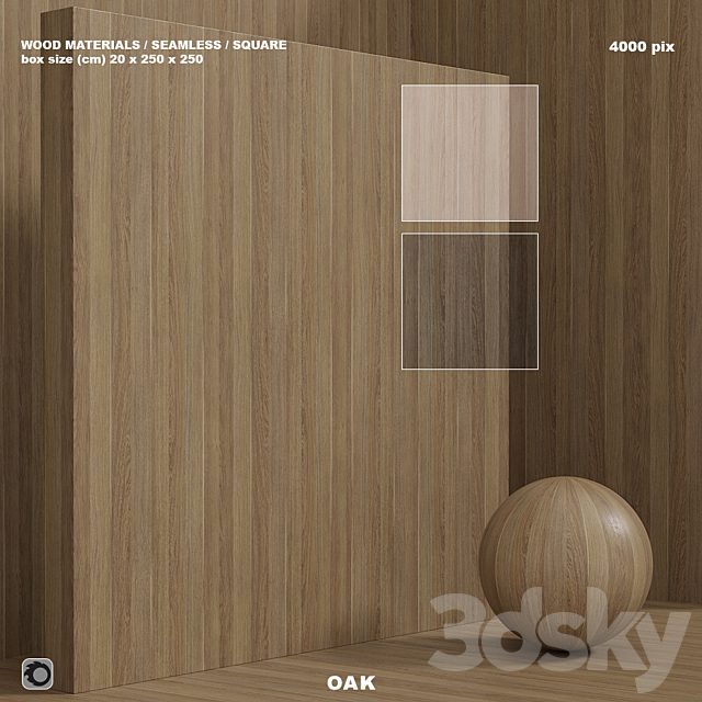Wood / oak material (seamless) - set 87