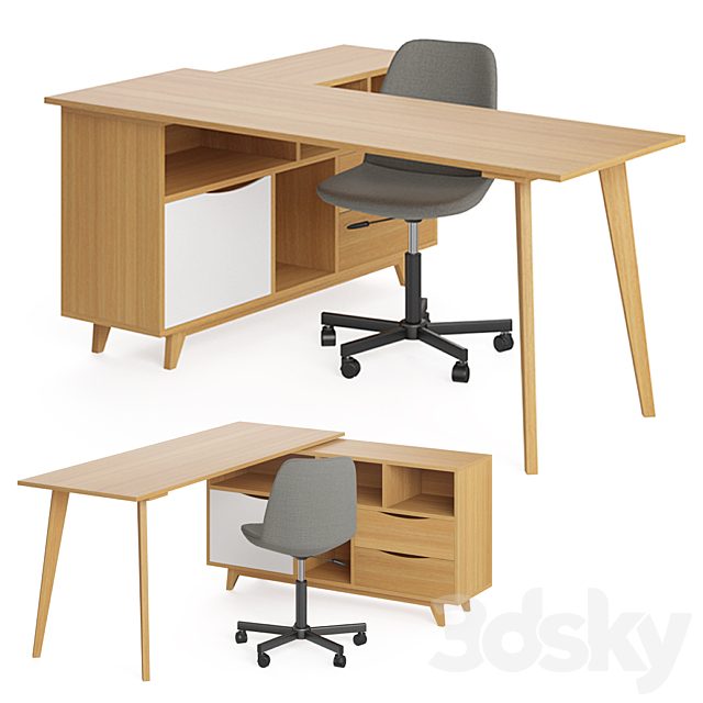 BOCA office chair with POPPINS table