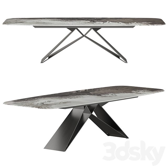 Cattelan Italia Premier Crystalart Dining Table