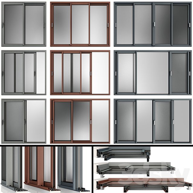 Sliding Stained Glass Aluminum Windows