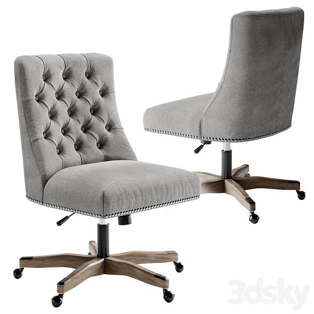 Linon Home Décor Honor Light Gray Office Chair, Grey