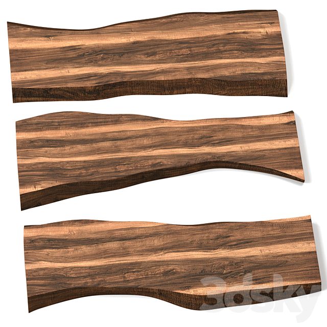 Slabs of wood.