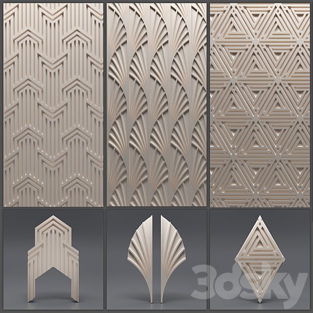 Gypsum 3D panel