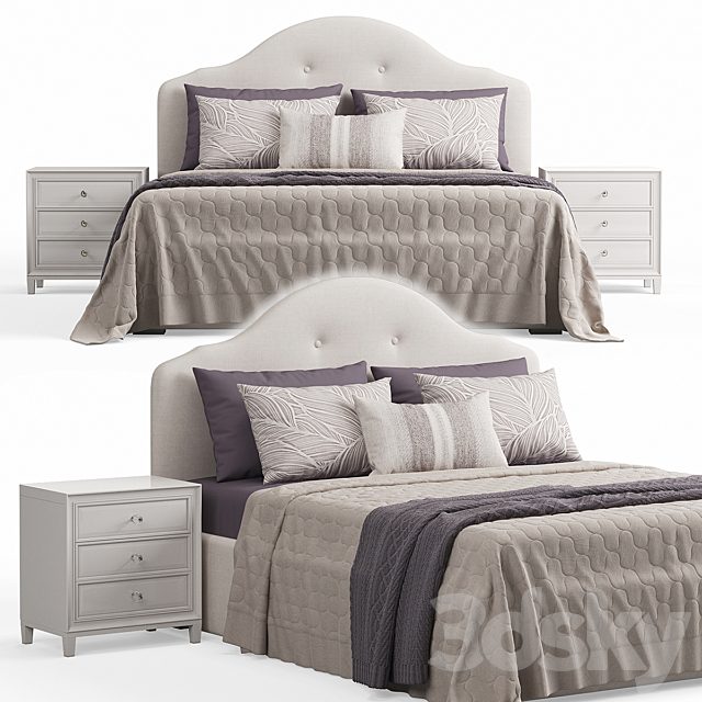 Kaussner Upholstered Bed with  Encore Headboard