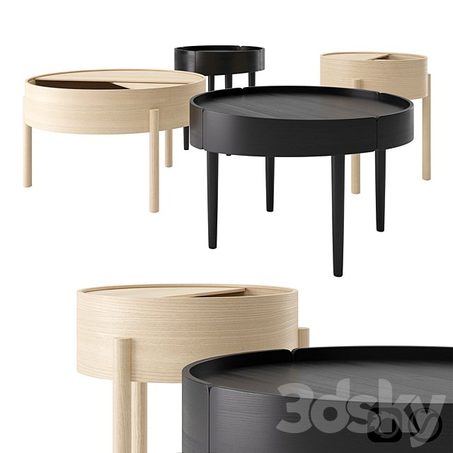 Arc and Skirt Coffee Table by Woud
