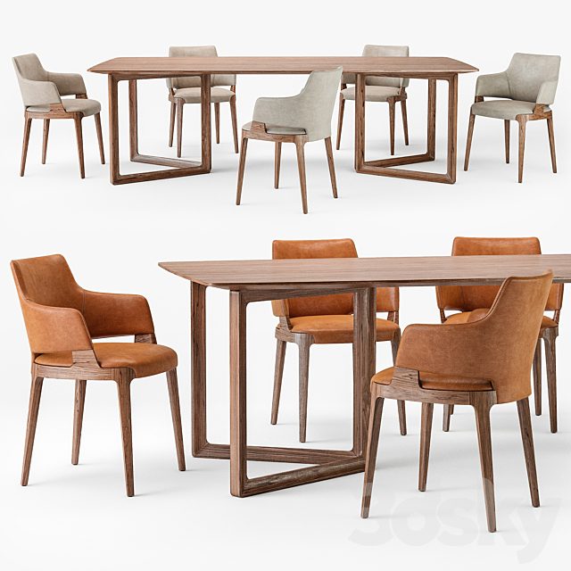 Potocco Velis armchair Opus table