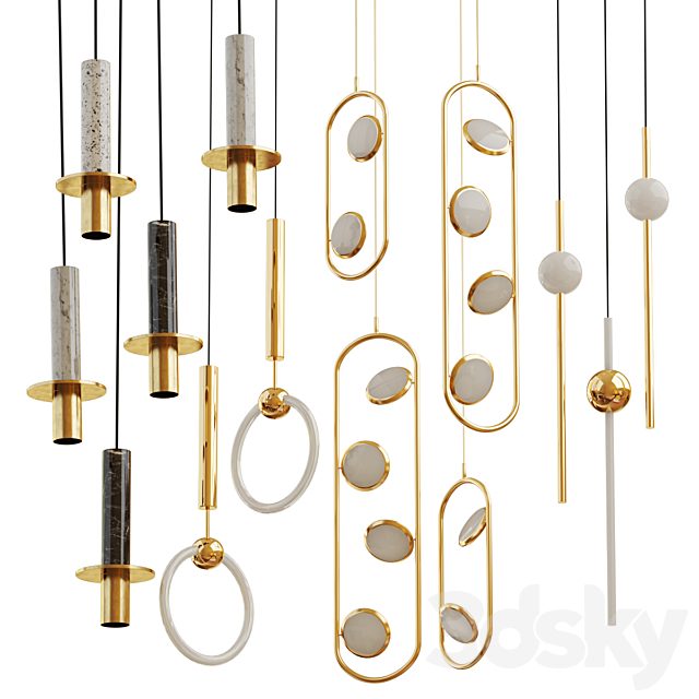 Set from suspendeds chandeliers  Lee Broom