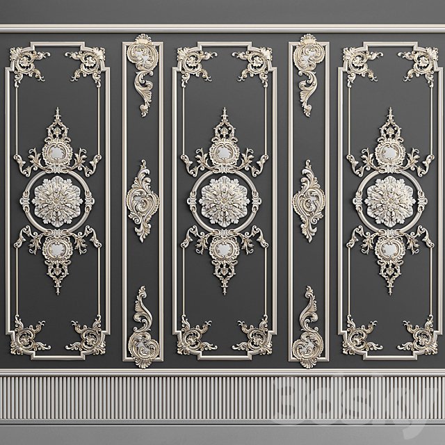 Plaster decorative frame