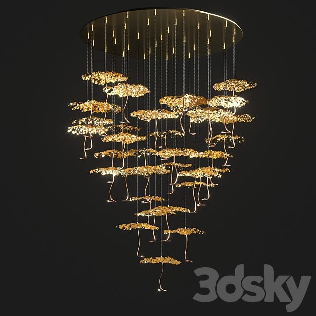 Gold Moon Chandelier Catellani&Smith
