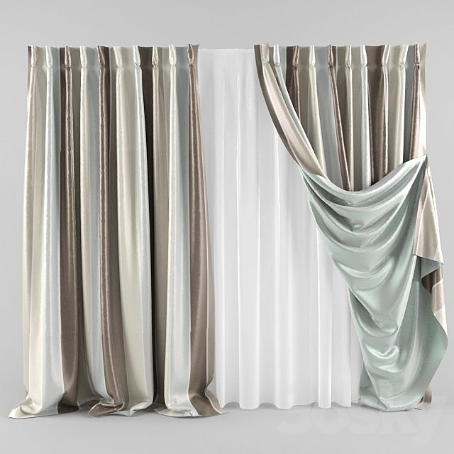 striped curtains