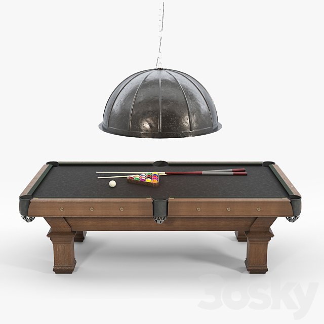 RH / BRUNSWICK VINTAGE 1906 BILLIARDS TABLE