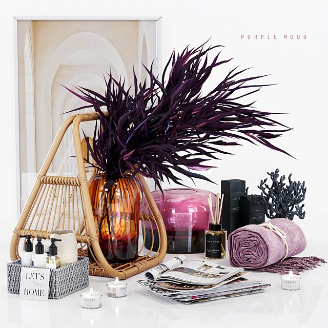 PURPLE MOOD   Decorative set