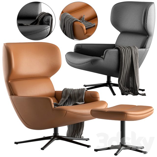 Boconcept-Trento chair+Trento footstool