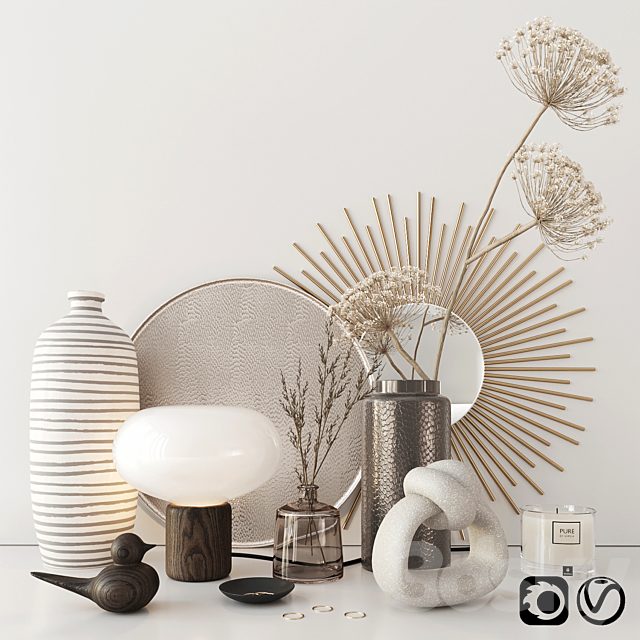 Set with heracleum