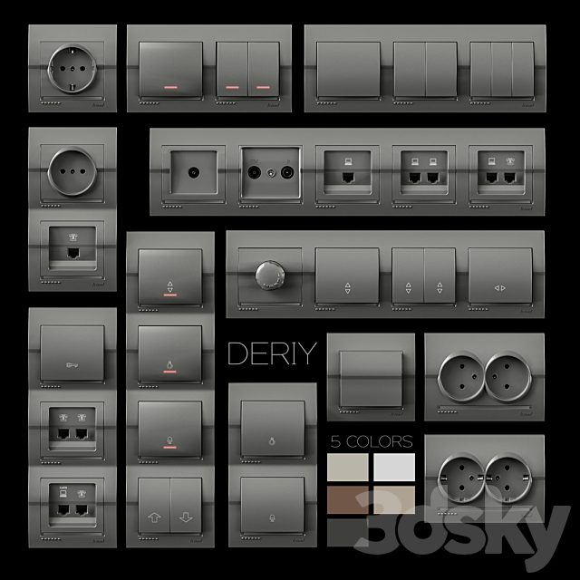 Sockets and switches Lezard Deriy