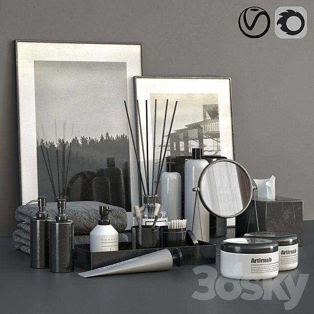 RICHTER, Black decorative set