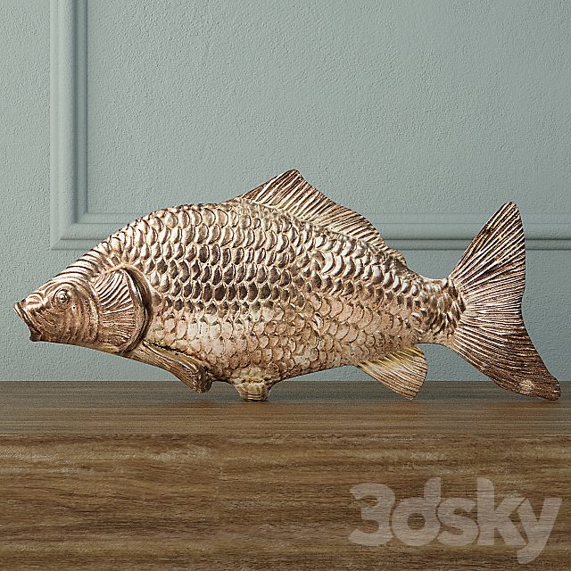 Silvered Fish Decoration