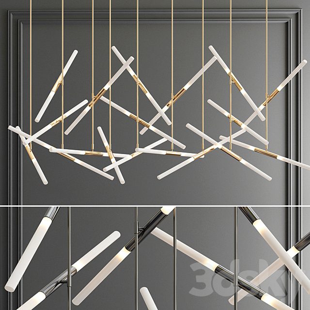 Multi LED Tube Pendant Big