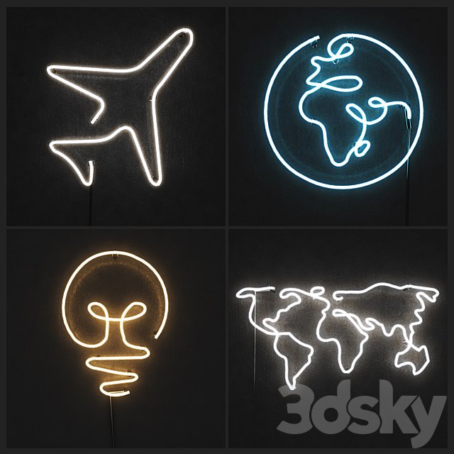 Neon light. Set 2