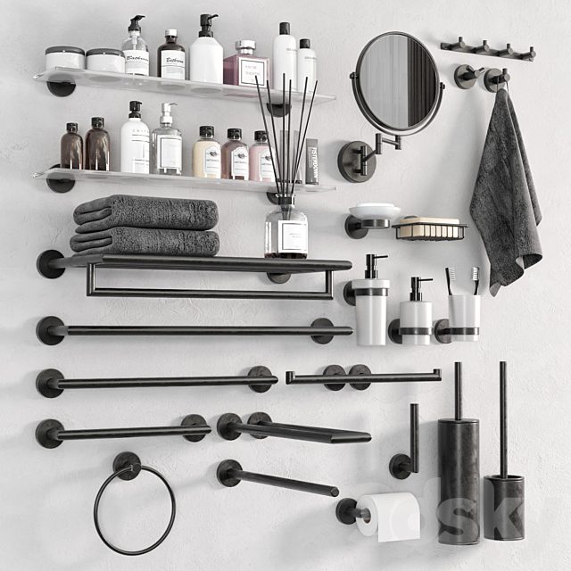 DARK bathroom accessories by BEMETA