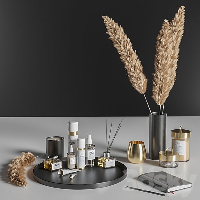 Decorative set for a dressing table
