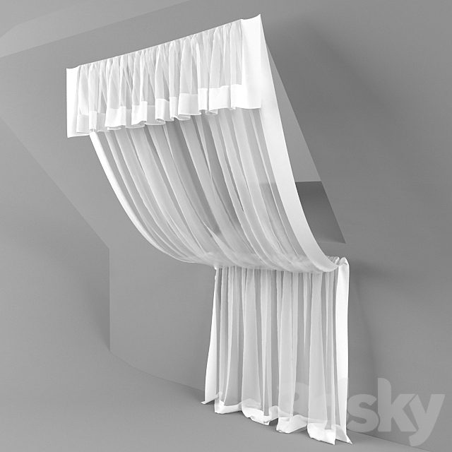 tulle over mansarnoe window