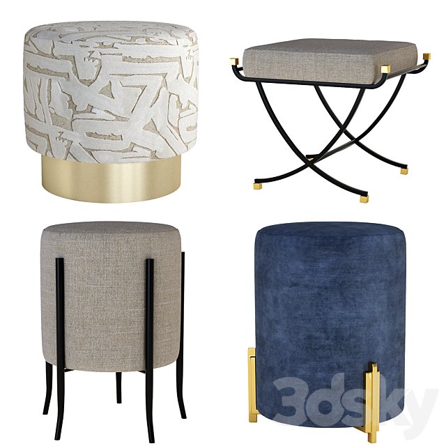 Arteriors Ottomans Set