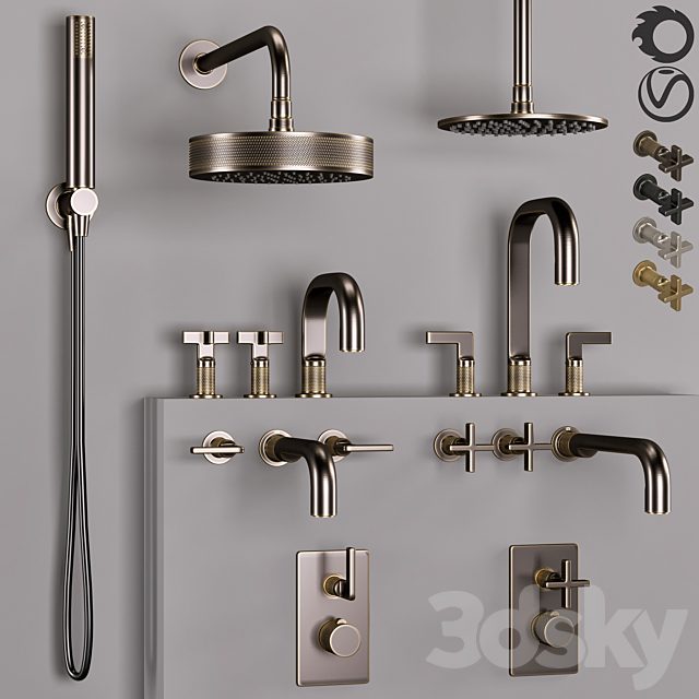 Gessi bathroom inciso faucet set 1