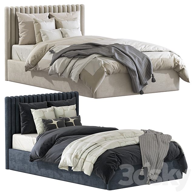 Bed with soft headboard 5