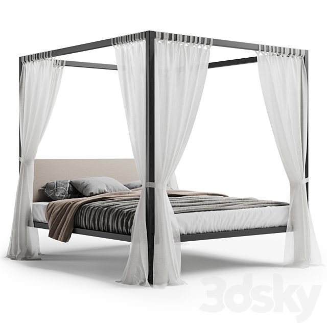 Zanotta Milleunanotte Bed black