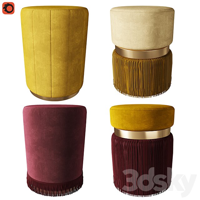 Set of ottomans 2