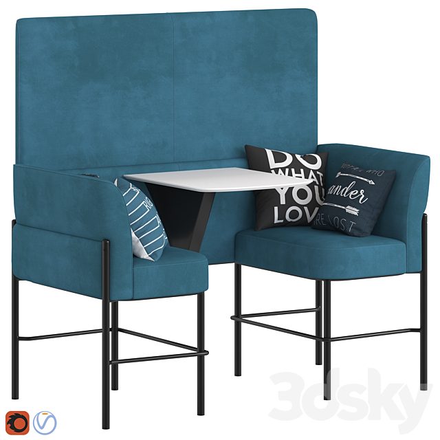 Herman Miller Hue Lounge Furniture high with wall