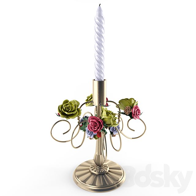 candlestick in retro style