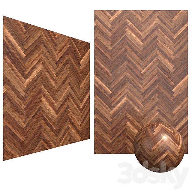 Walnut Wood Parquet 6K High Resolution Tileable Textures Corona&Vray