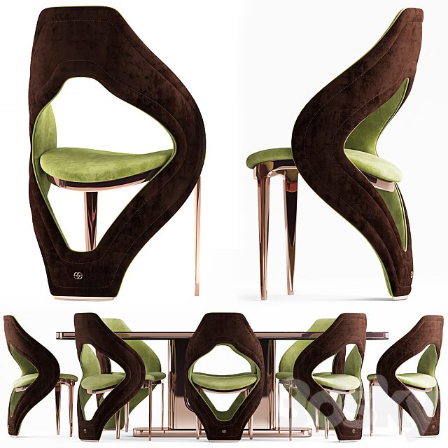 Chair and table elve luxury