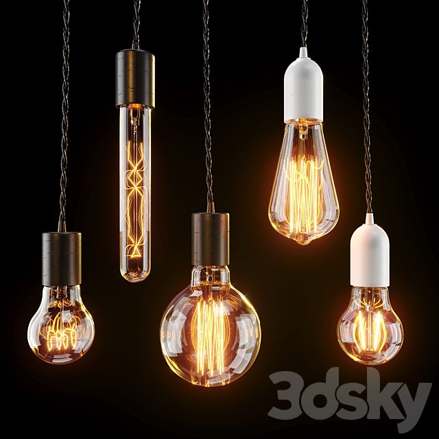 Edison lamps set