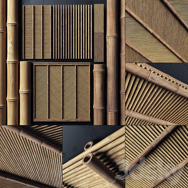 Ceiling bamboo angle n1 / Corner bamboo ceiling
