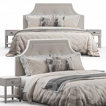 Arched Tufted Headboard Bed